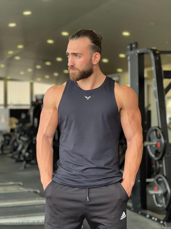 Samer training in the gym